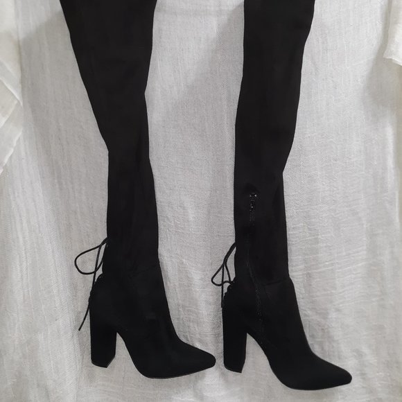 ((Listing#168)) Shoedazzle Knee Boot - Picture 4 of 16